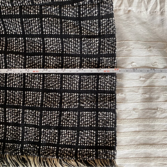 Zara Basic Black and Beige Tweed Long Open Cardigan / Duster - Picture 9 of 12